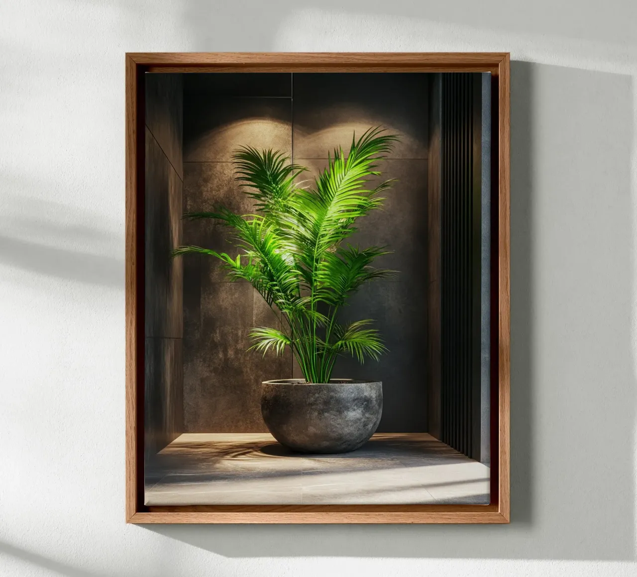 Verde lussureggiante tela con Cornice a cassetta da PhotoVibe Decor