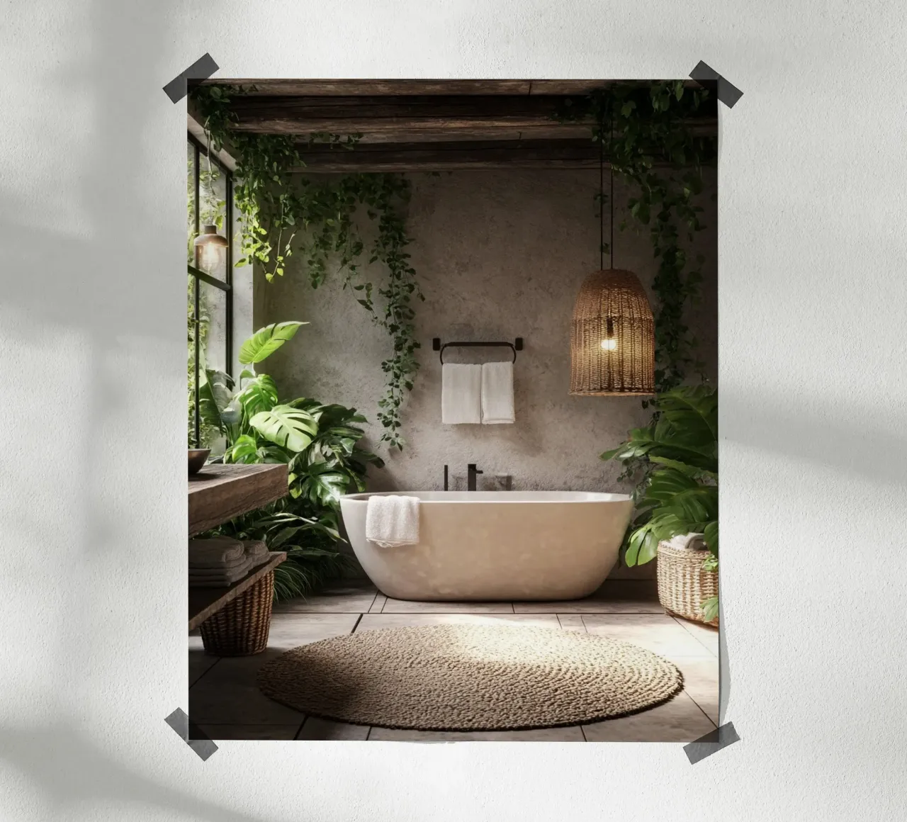 Verde lussureggiante poster con telaio in plastica da PhotoVibe Decor