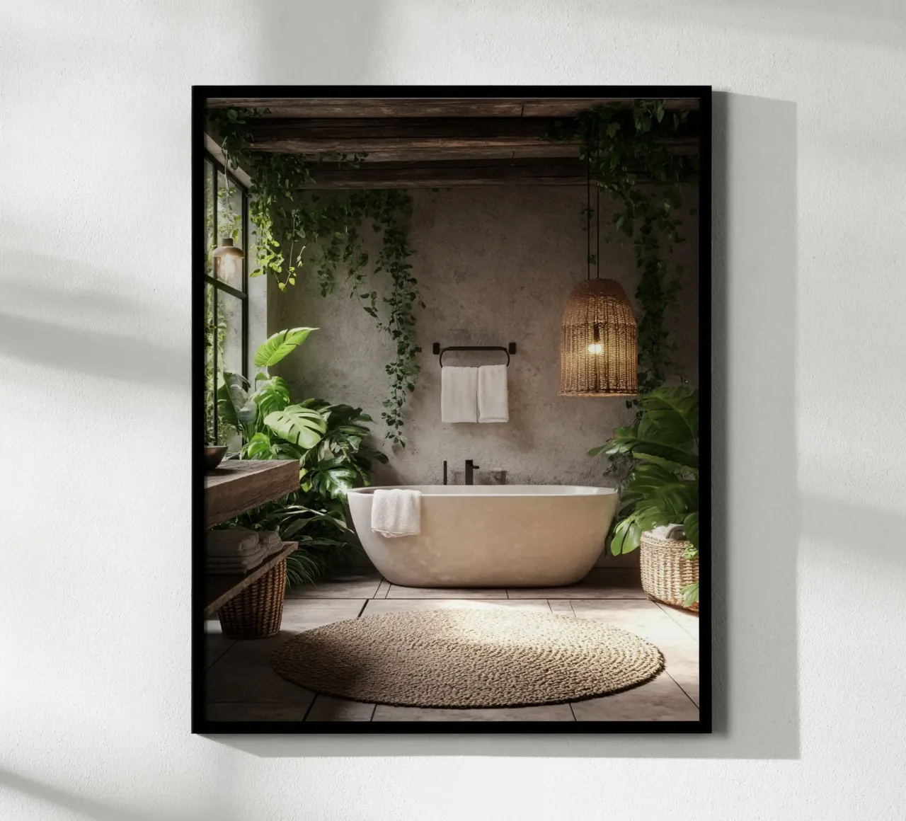 Verde lussureggiante poster con telaio in plastica da PhotoVibe Decor