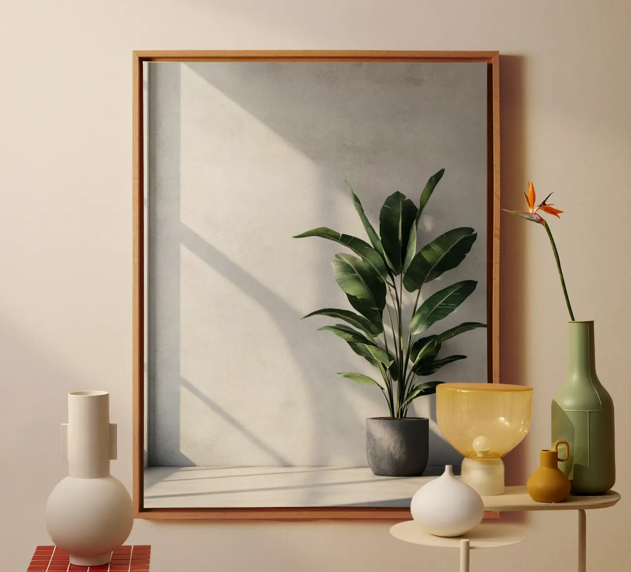 Verde lussureggiante tela con Cornice a cassetta da PhotoVibe Decor