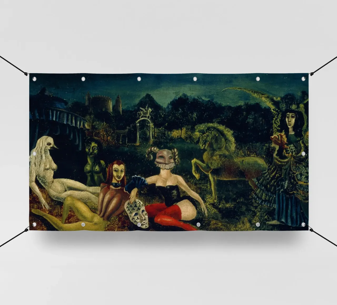 Leonora Carrington Down Below telo in pvc da Kunze Gallery
