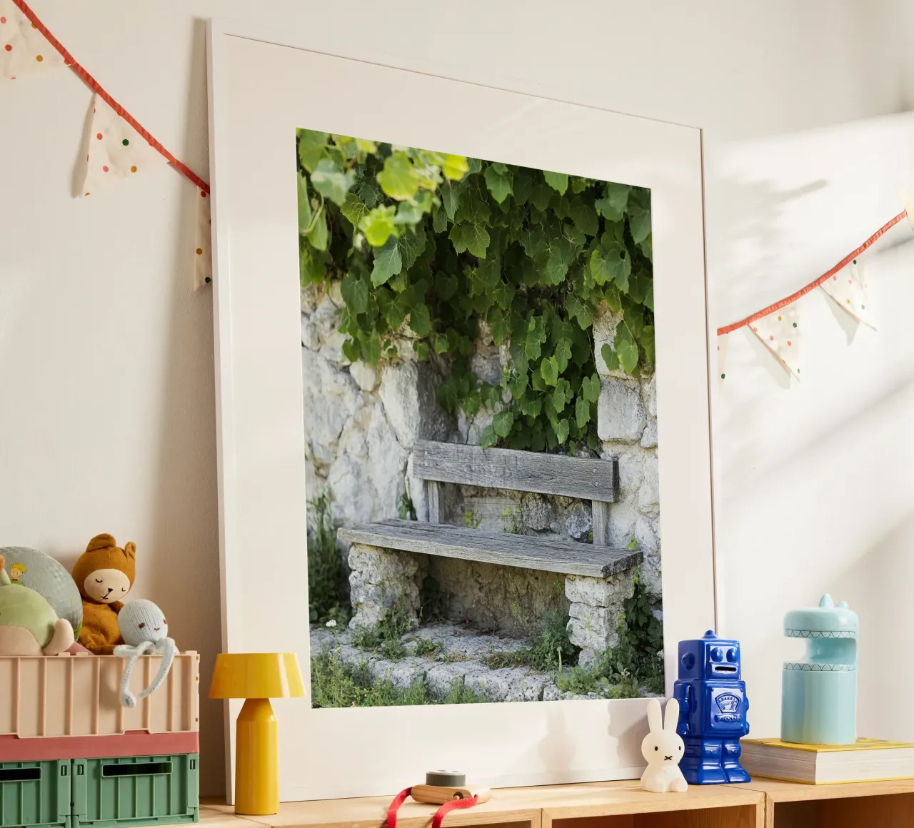 Verde lussureggiante poster con telaio in plastica da PhotoVibe Decor