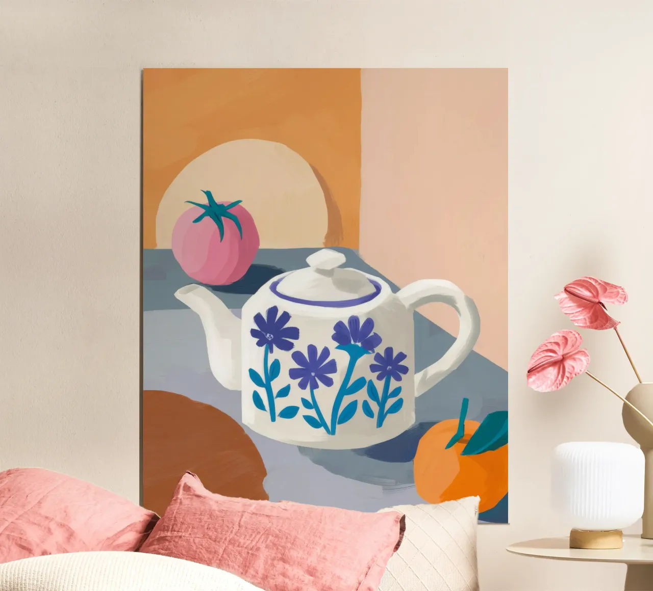 Frutta in ceramica Calm poster con telaio in alluminio da Lumi Eyes