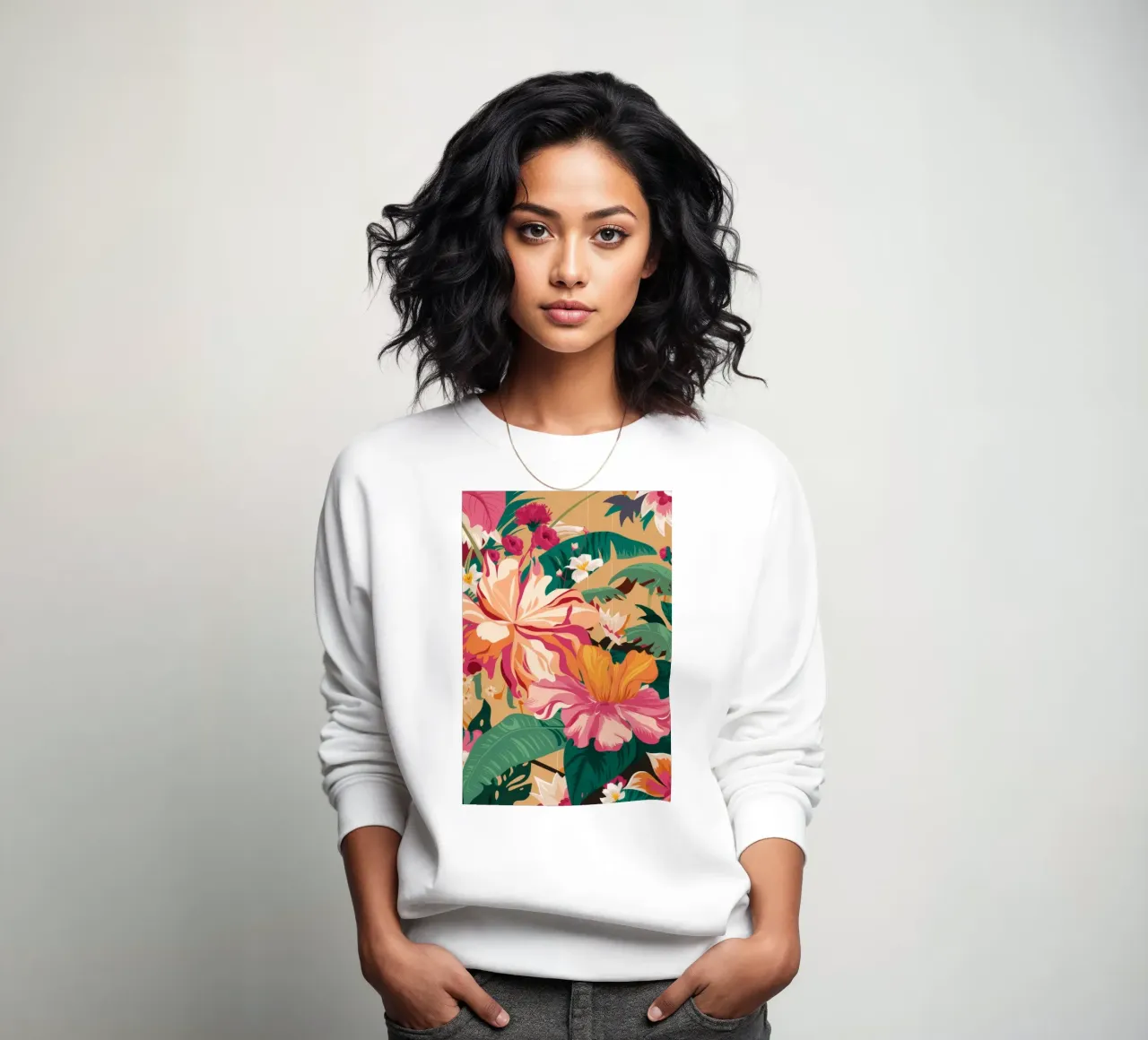 Exotic Bloom Burst sweatshirt by Paez Harmony