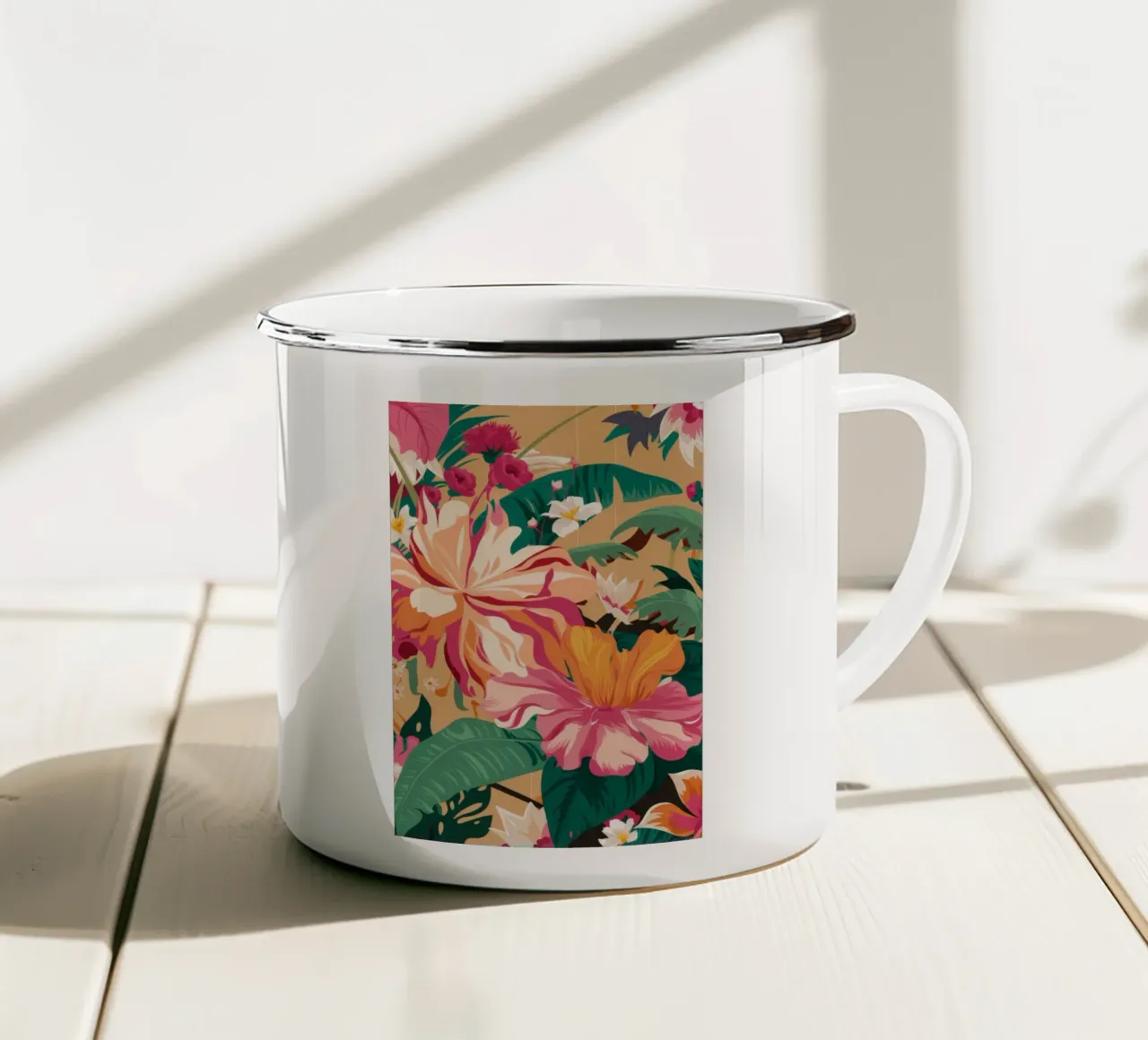 Fioritura esotica tazza in smalto da Paez Harmony