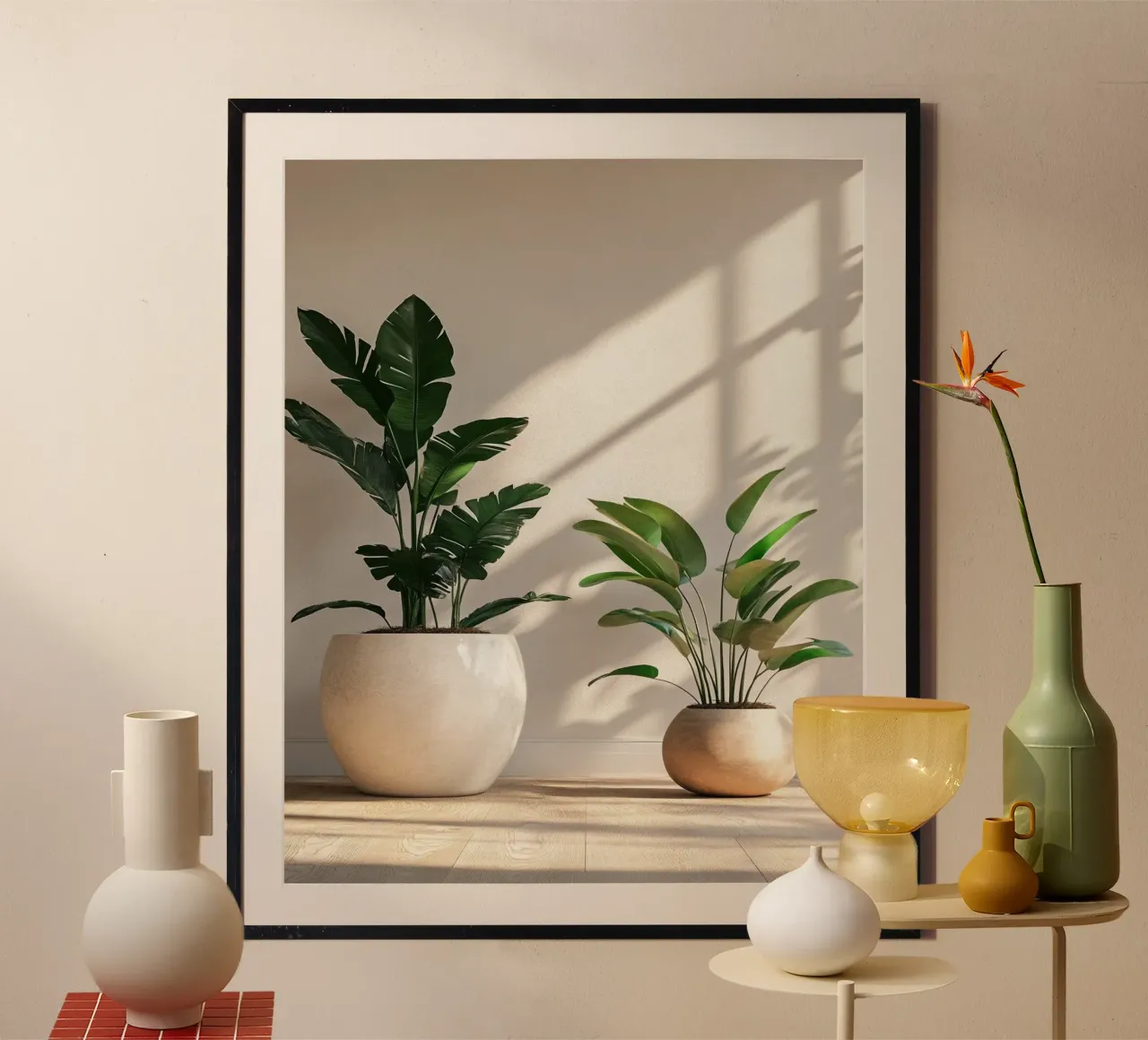Verde lussureggiante poster con telaio in alluminio da PhotoVibe Decor