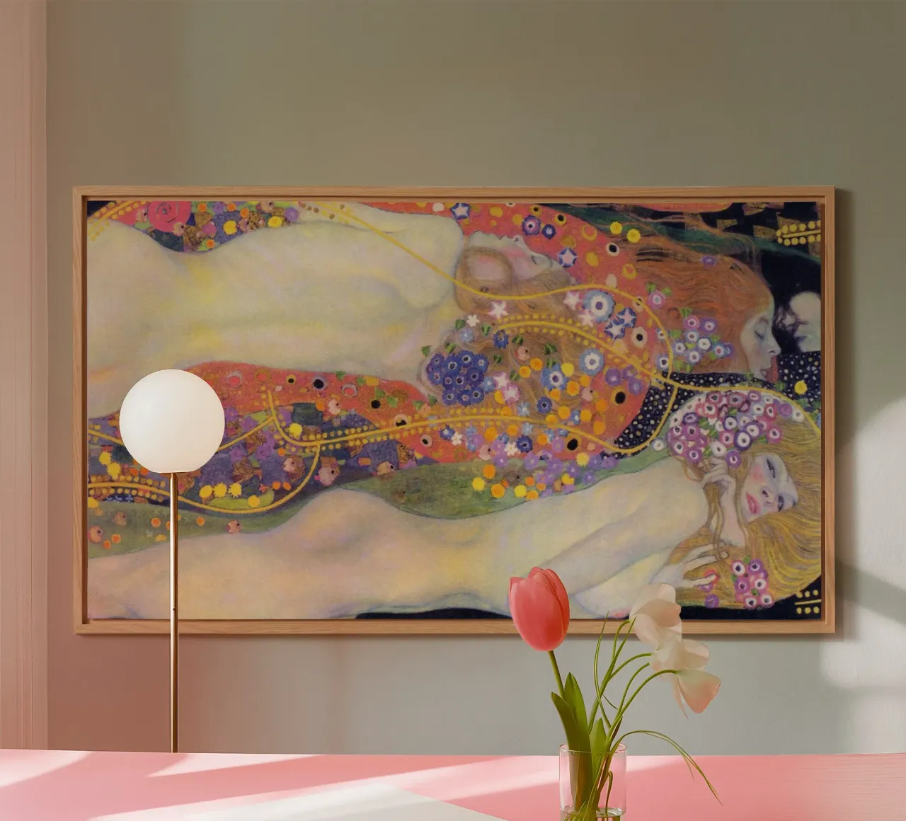 Serpenti d'acqua II di Gustav Klimt alluminio dibond da Venus Art