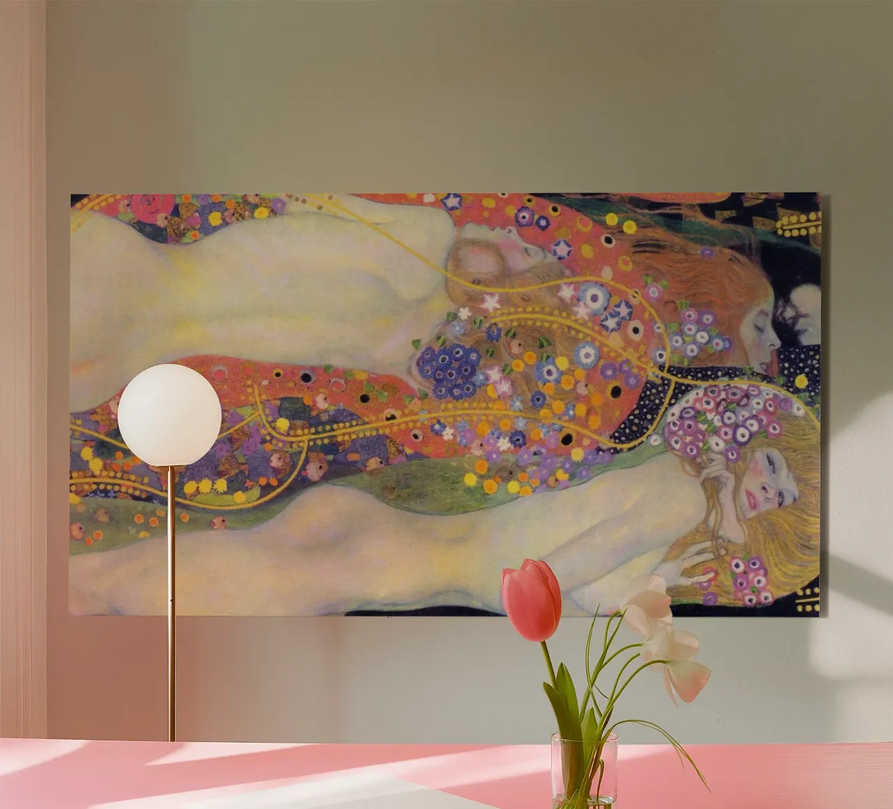 Serpenti d'acqua II di Gustav Klimt alluminio dibond da Venus Art