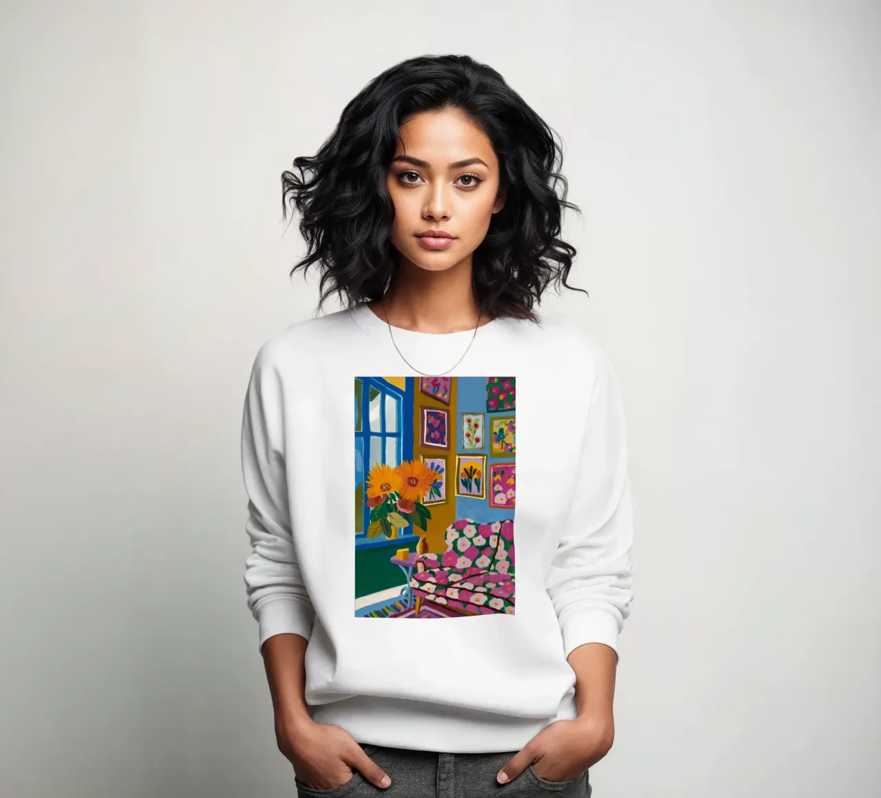 Azure Bloom Zimmer Sweatshirt von Lumi Eyes