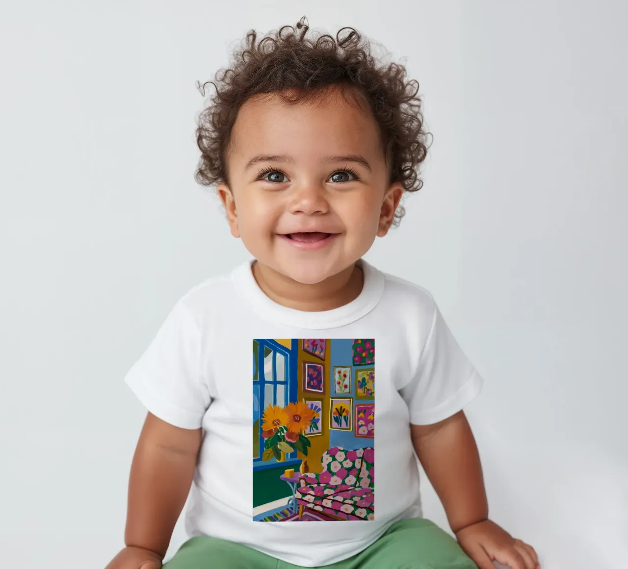 Sala Azure Bloom camiseta de bebé de Lumi Eyes