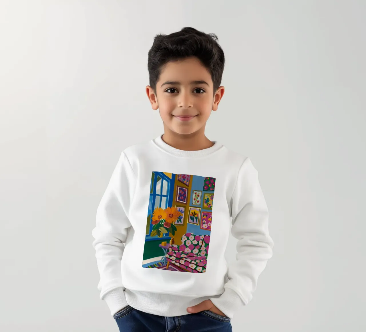 Sala Azure Bloom sudadera para niño de Lumi Eyes