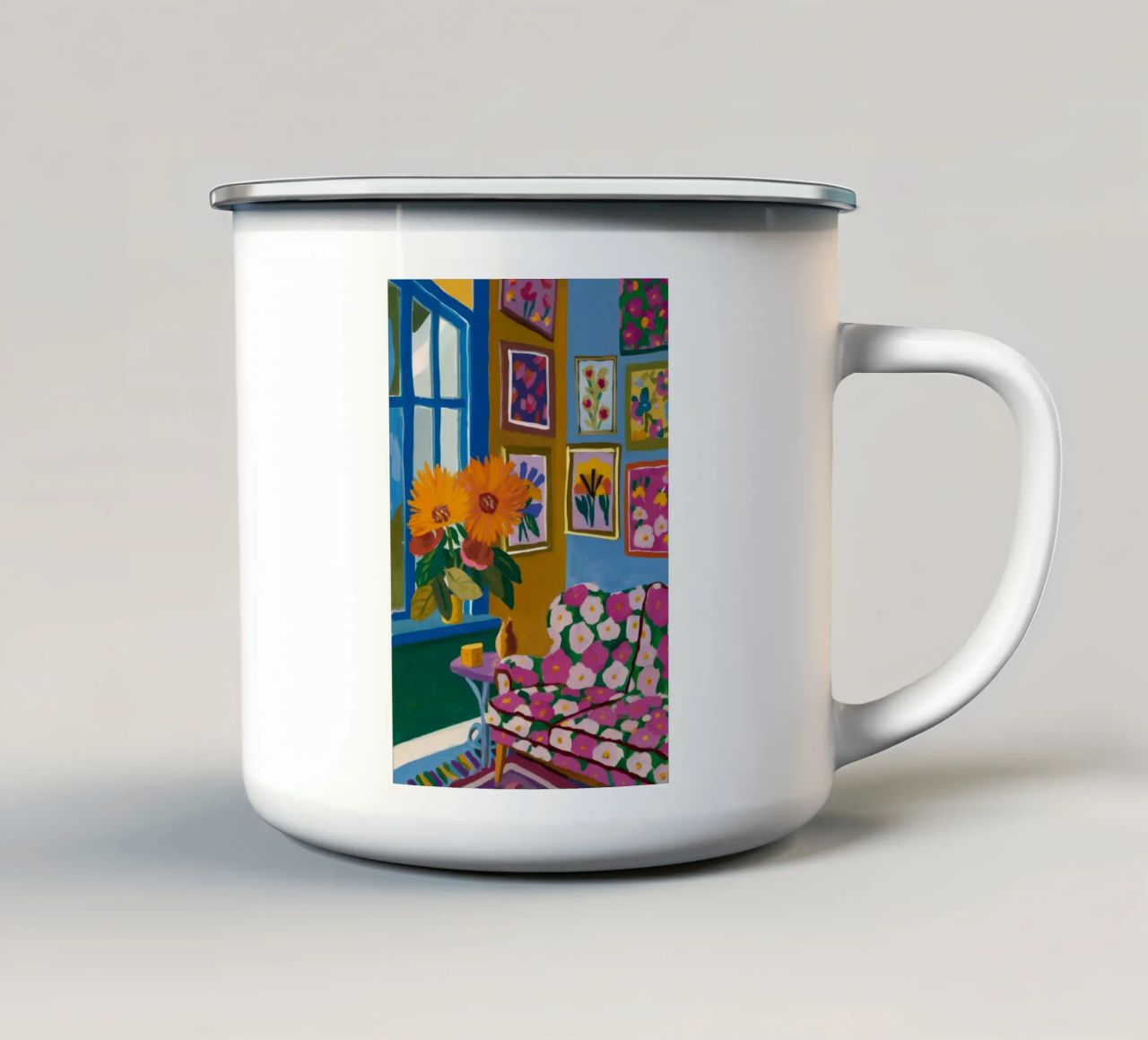 Camera Azure Bloom tazza in smalto da Lumi Eyes