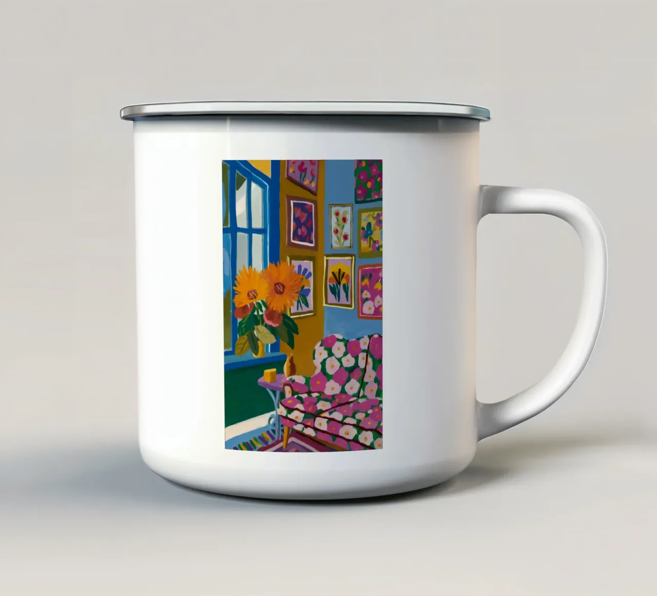 Chambre Azure Bloom mug en émail de Lumi Eyes