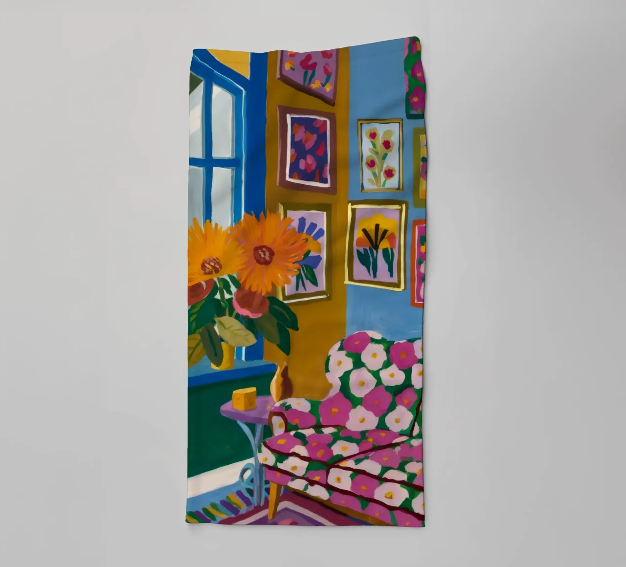 Camera Azure Bloom asciugamano da bagno da Lumi Eyes