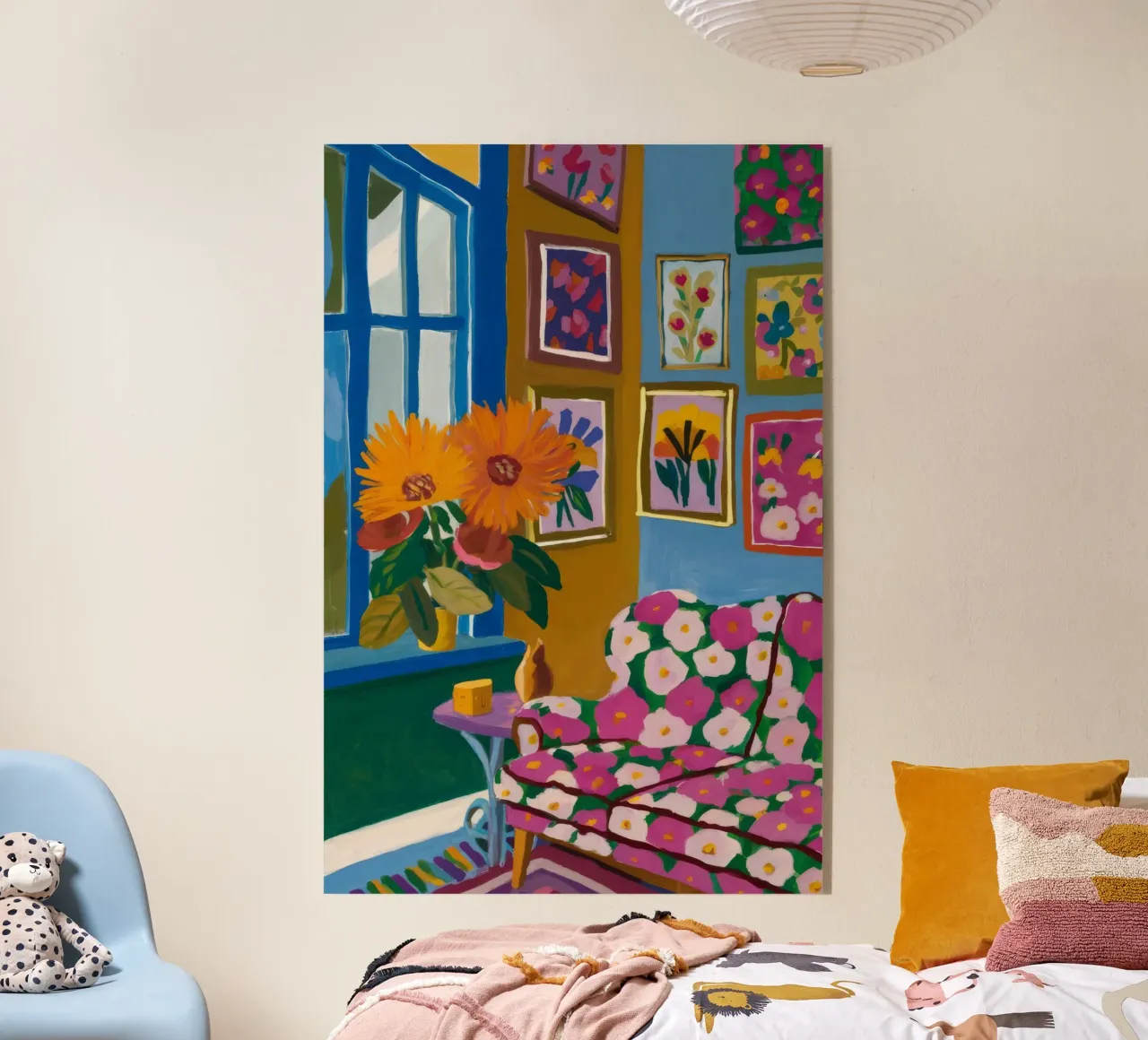 Azure Bloom Room acrylic glass by Lumi Eyes