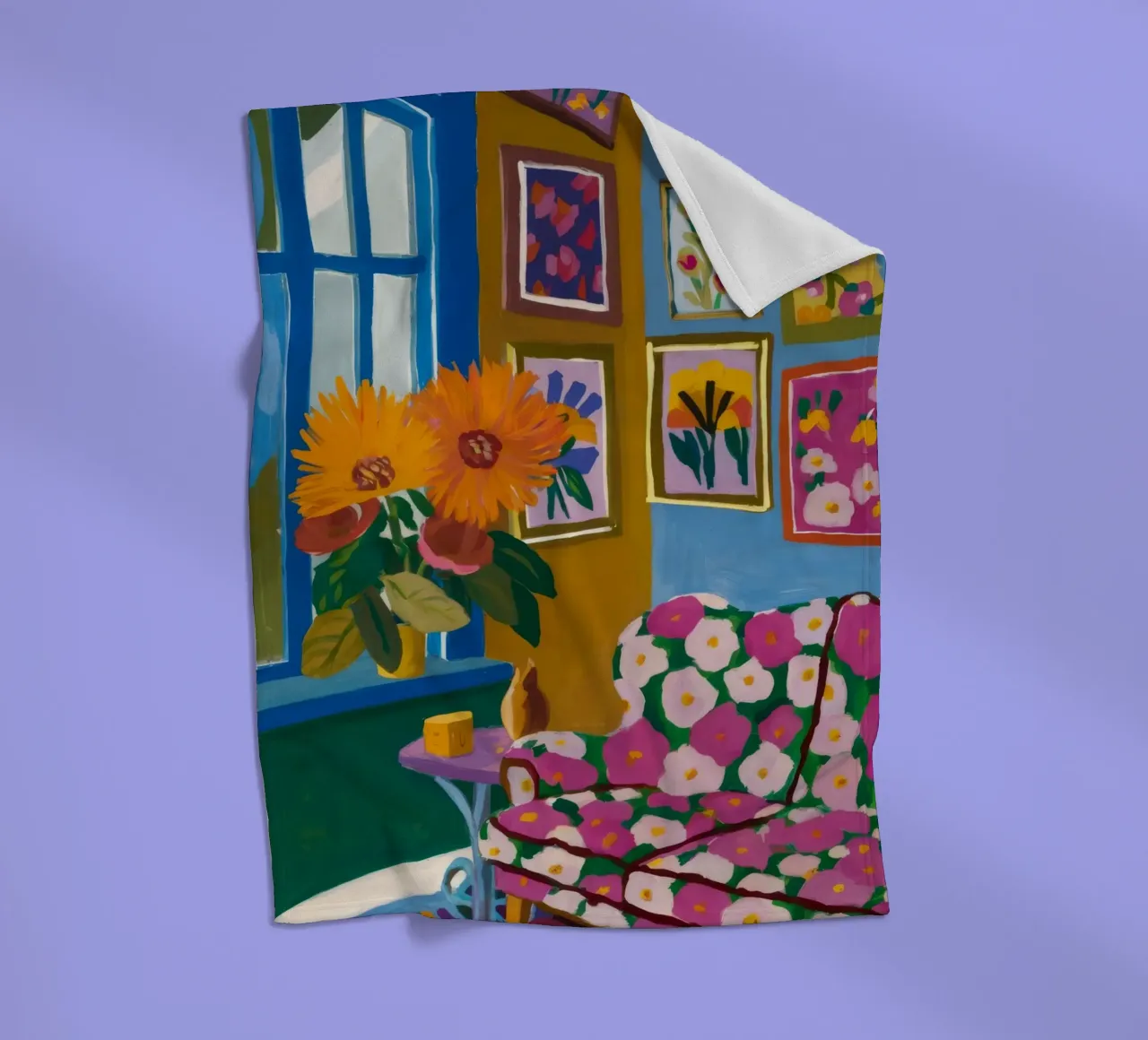 Camera Azure Bloom coperta in pile da Lumi Eyes