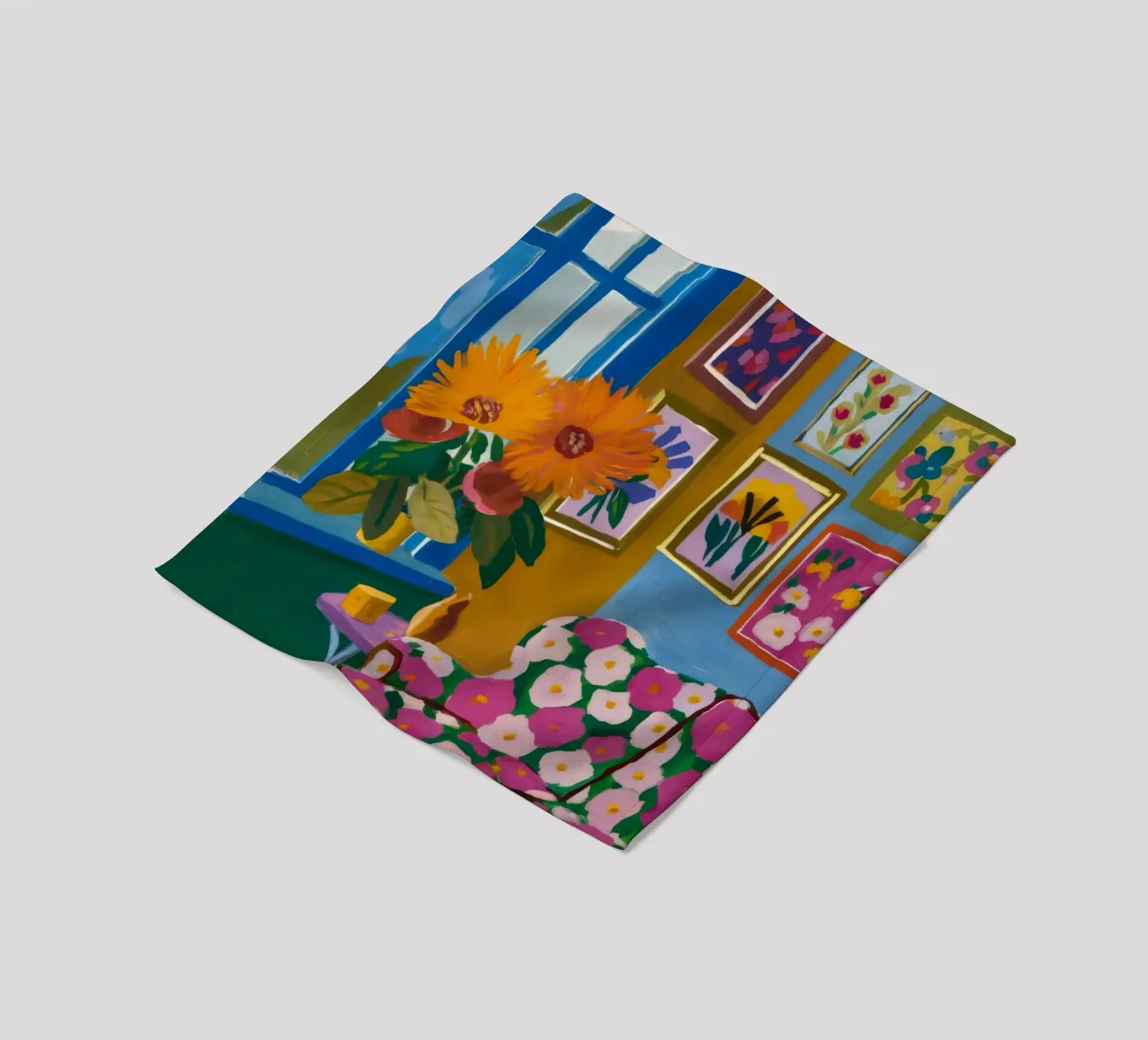 Camera Azure Bloom coperta in pile da Lumi Eyes