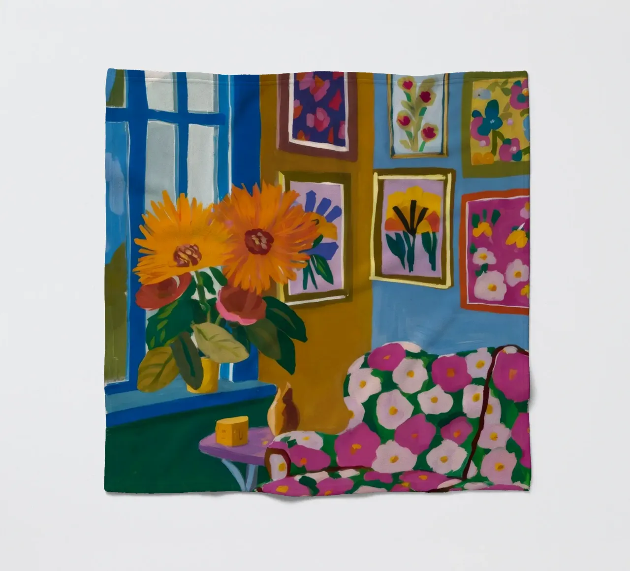 Camera Azure Bloom coperta in pile da Lumi Eyes