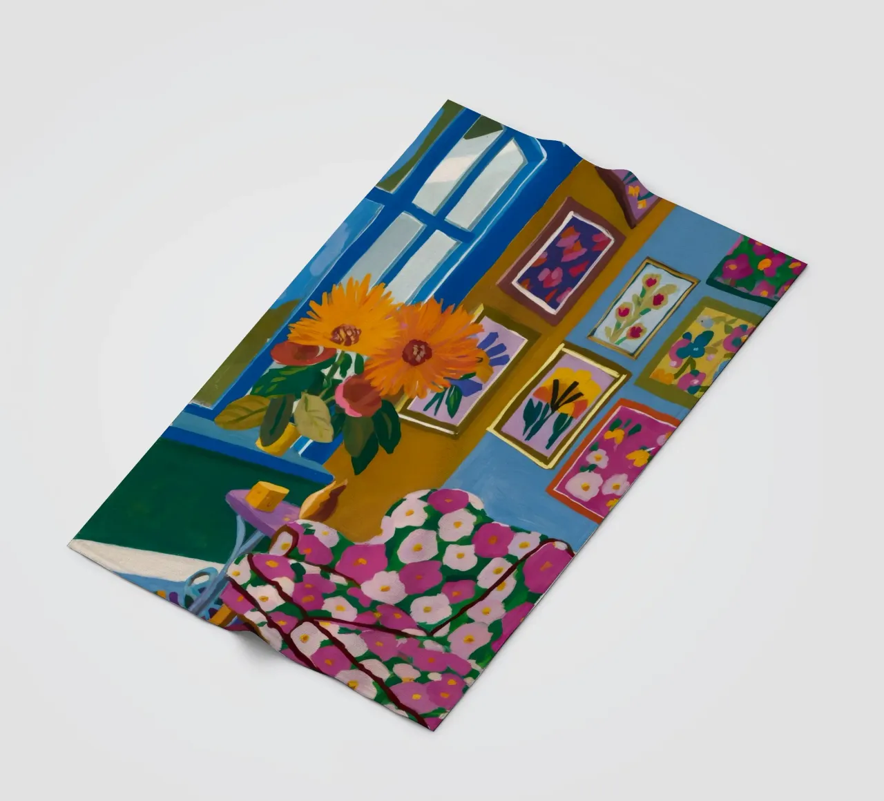 Camera Azure Bloom coperta in pile da Lumi Eyes