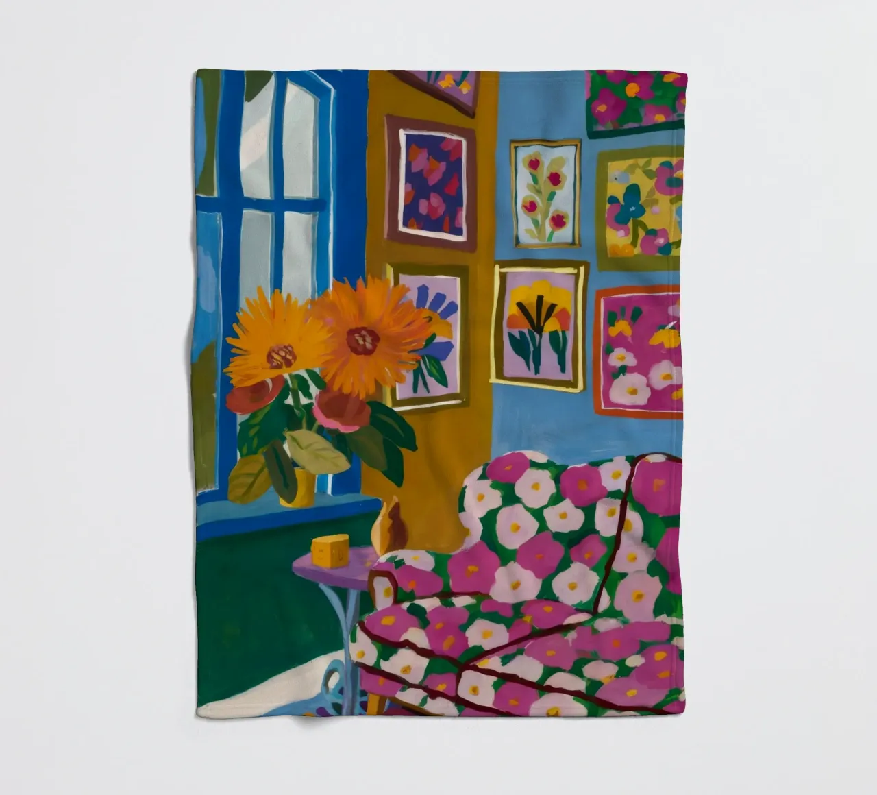 Camera Azure Bloom coperta in pile da Lumi Eyes