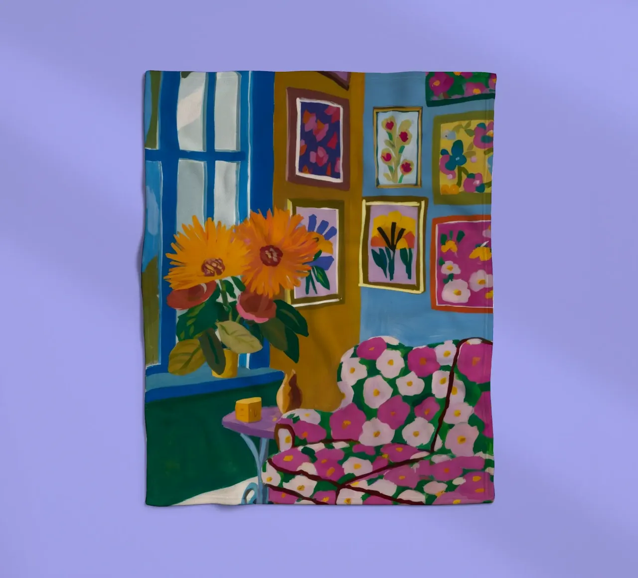 Camera Azure Bloom coperta in pile da Lumi Eyes