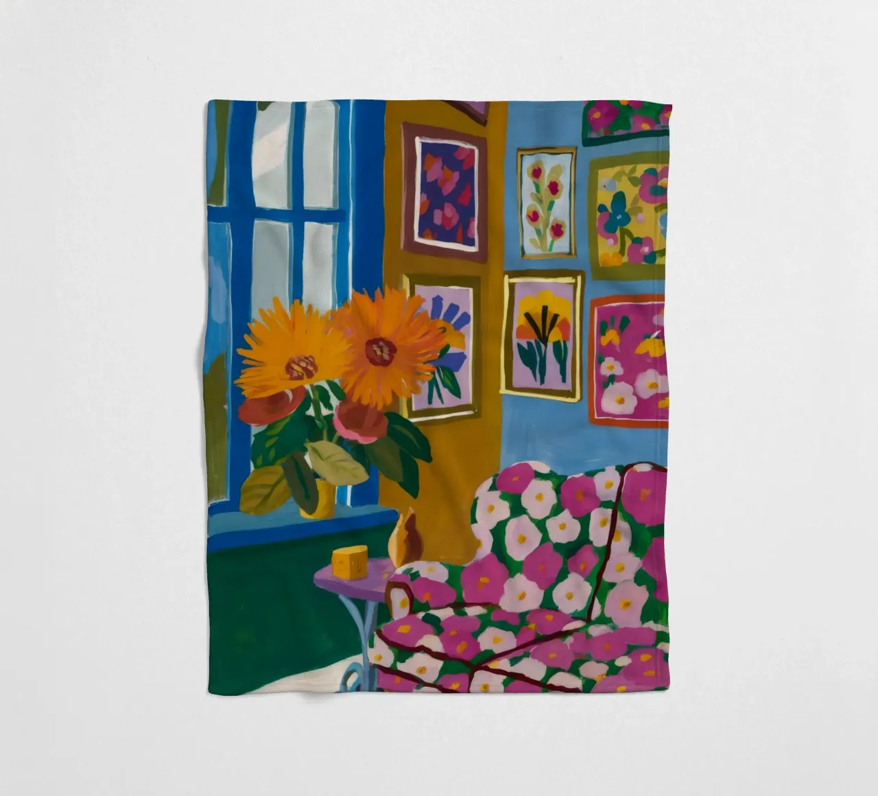 Camera Azure Bloom coperta in pile da Lumi Eyes