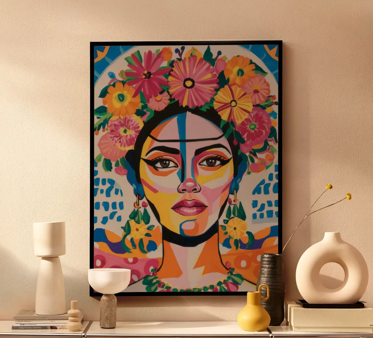 Frida's Floral Crown hahnemühle by Paez Harmony