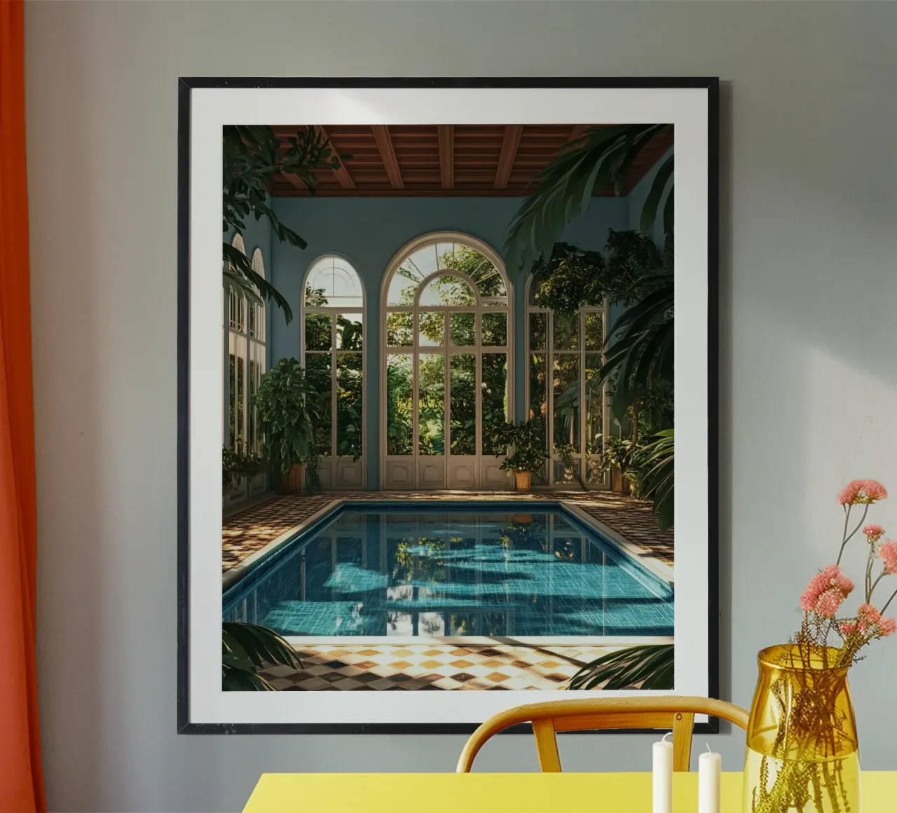 Verde lussureggiante poster con telaio in plastica da PhotoVibe Decor