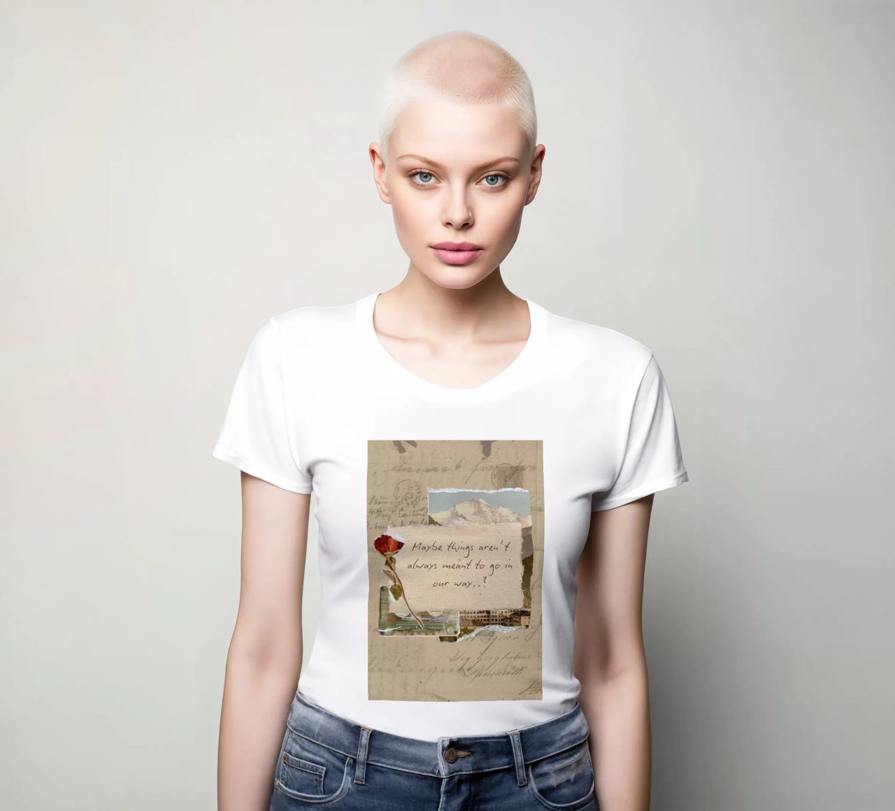 maybe things aren't always meant to go in our way women's fitted t-shirt by Andara shop
