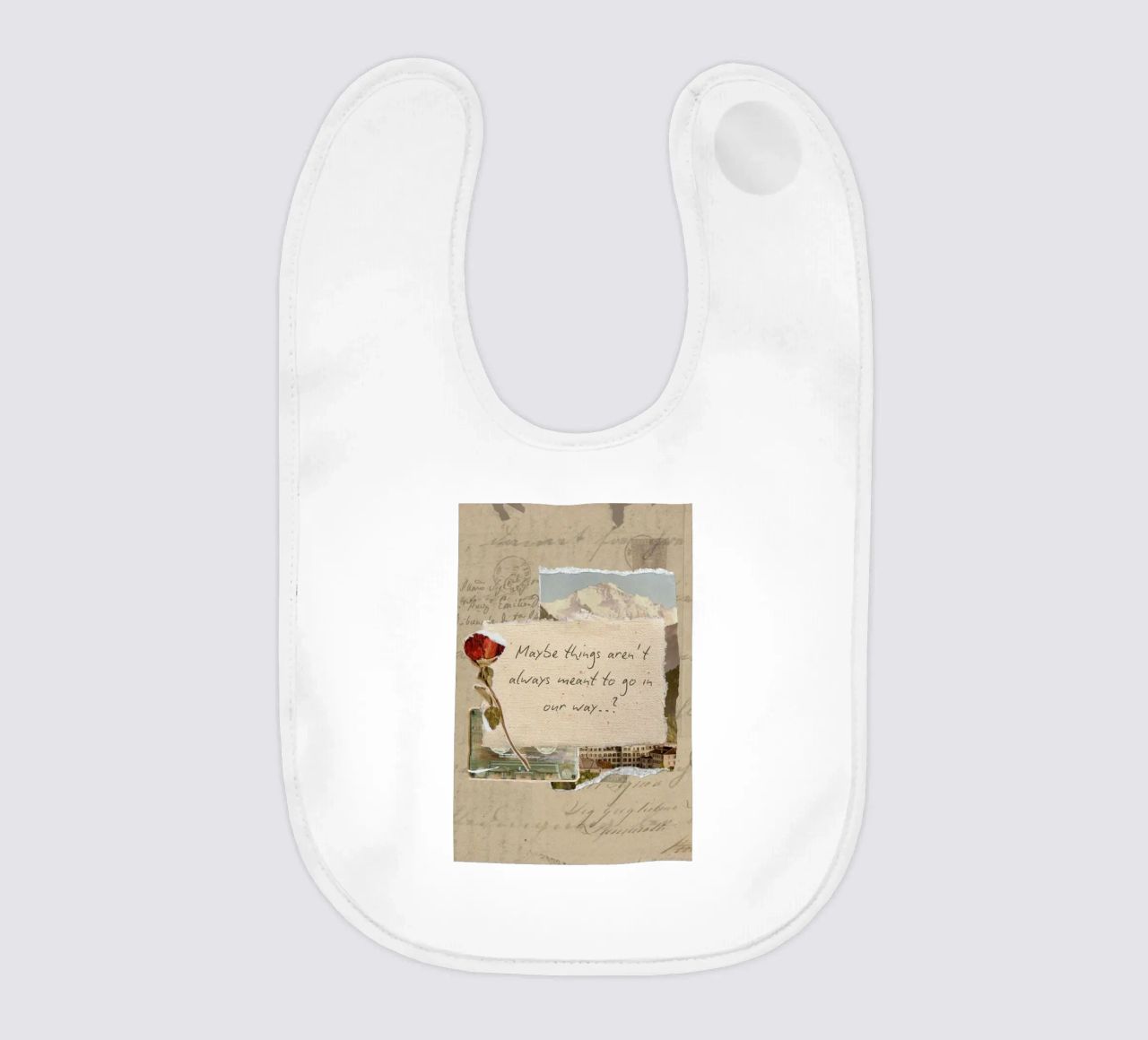 maybe things aren't always meant to go in our way baby bib by Andara shop
