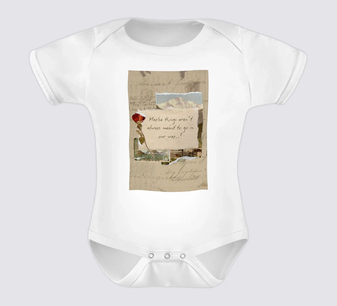 maybe things aren't always meant to go in our way short-sleeve baby romper by Andara shop