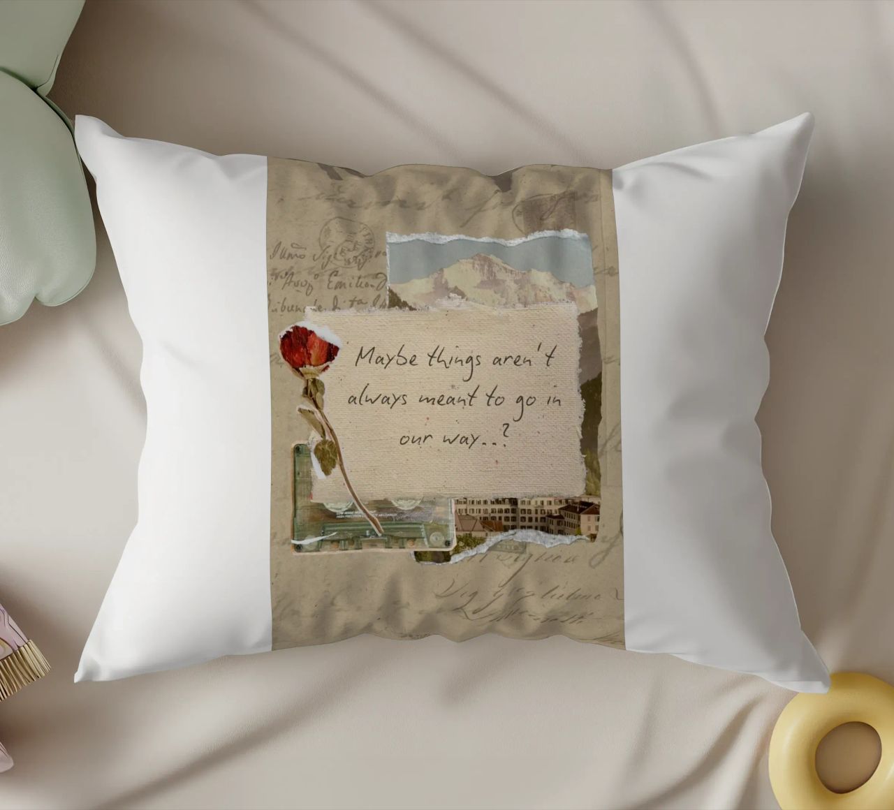 maybe things aren't always meant to go in our way decorative cushion by Andara shop