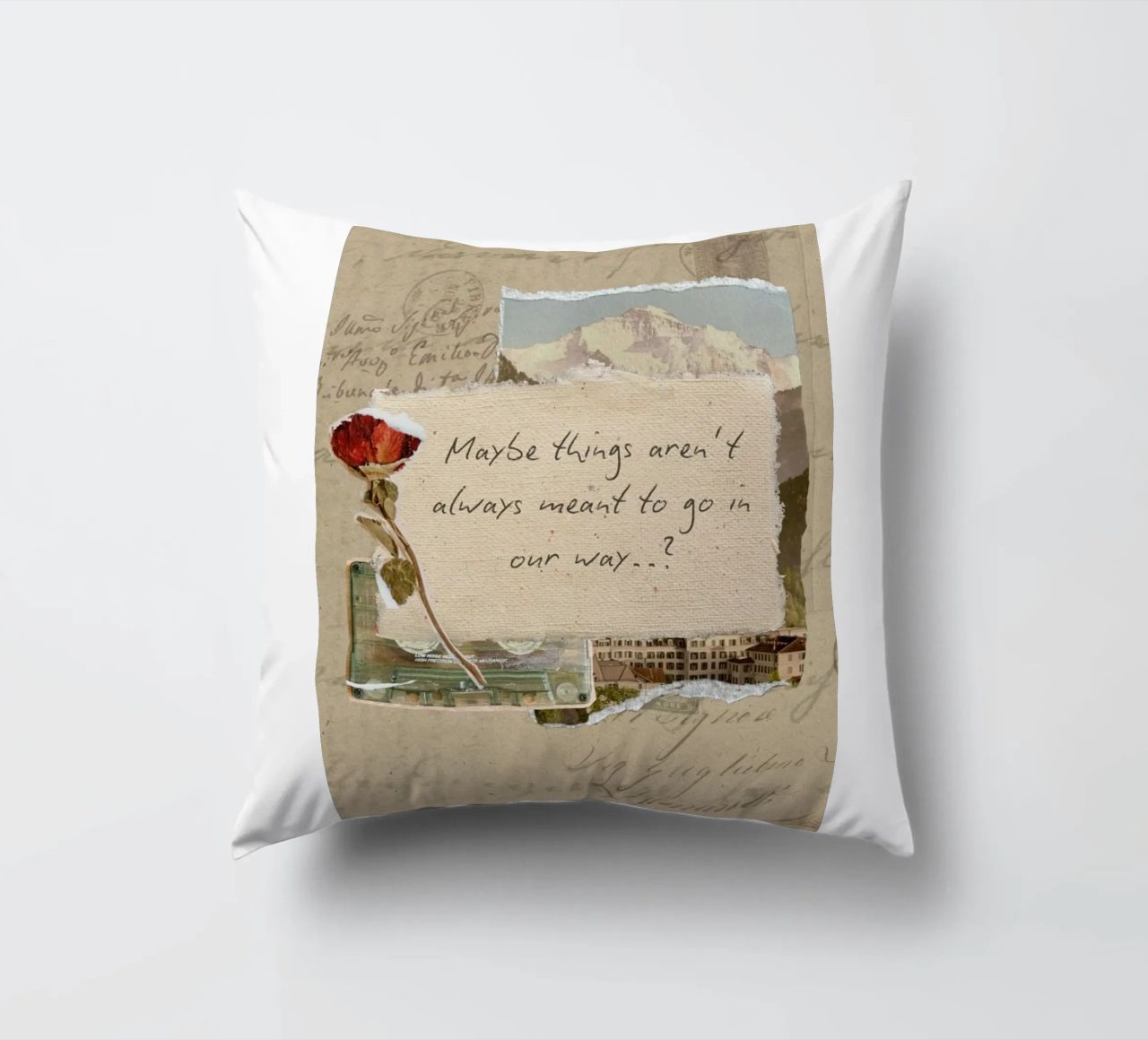 maybe things aren't always meant to go in our way decorative cushion by Andara shop