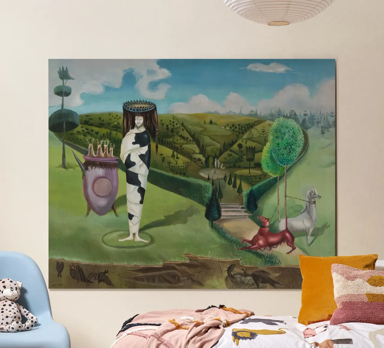 Tè verde Leonora Carrington poster con telaio in plastica da Kunze Gallery