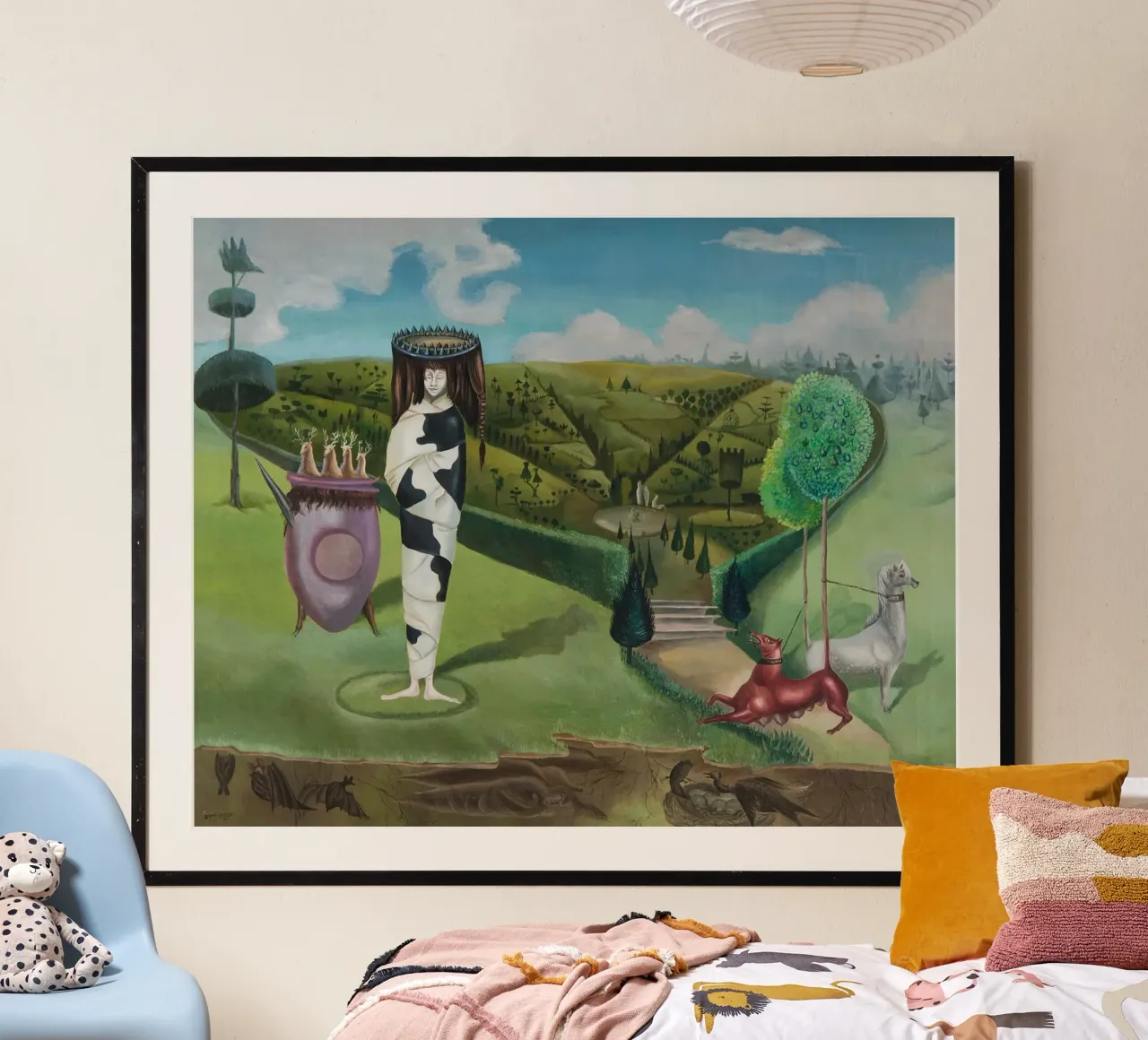 Tè verde Leonora Carrington poster con telaio in plastica da Kunze Gallery