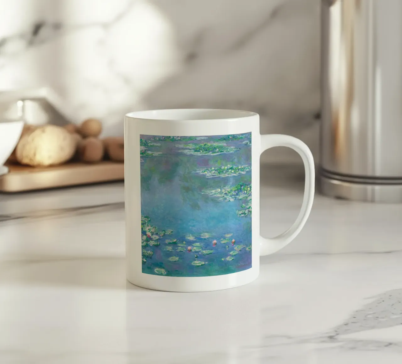 Ninfee di Claude Monet tazza in ceramica da Venus Art
