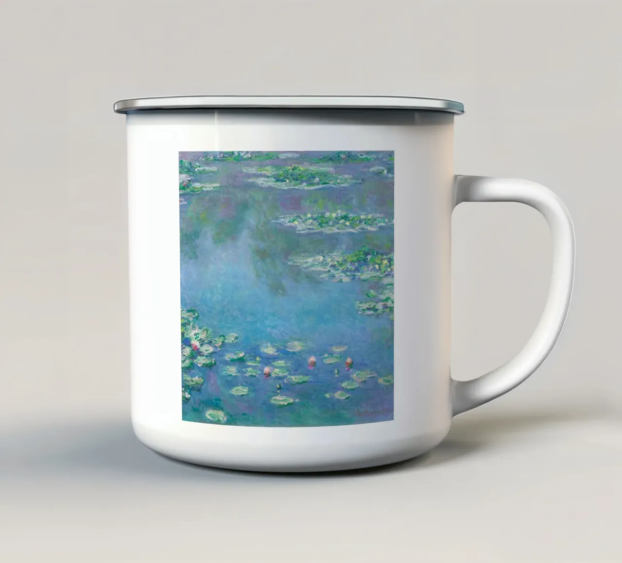 Ninfee di Claude Monet tazza in smalto da Venus Art