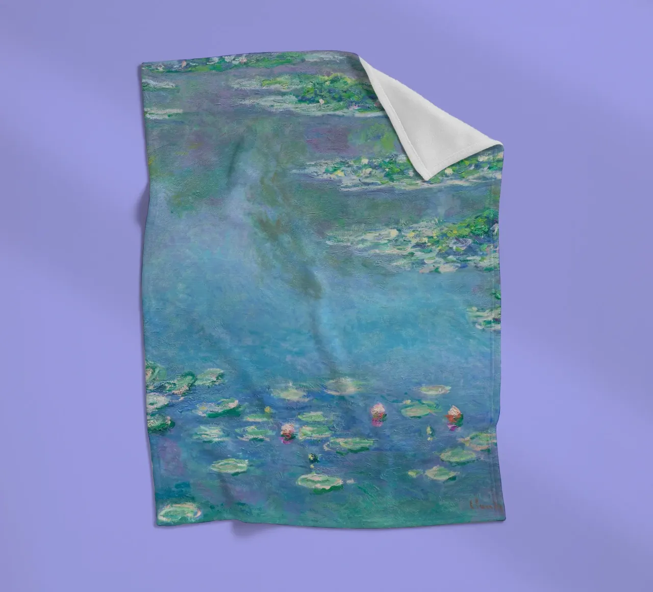 Ninfee di Claude Monet coperta in pile da Venus Art