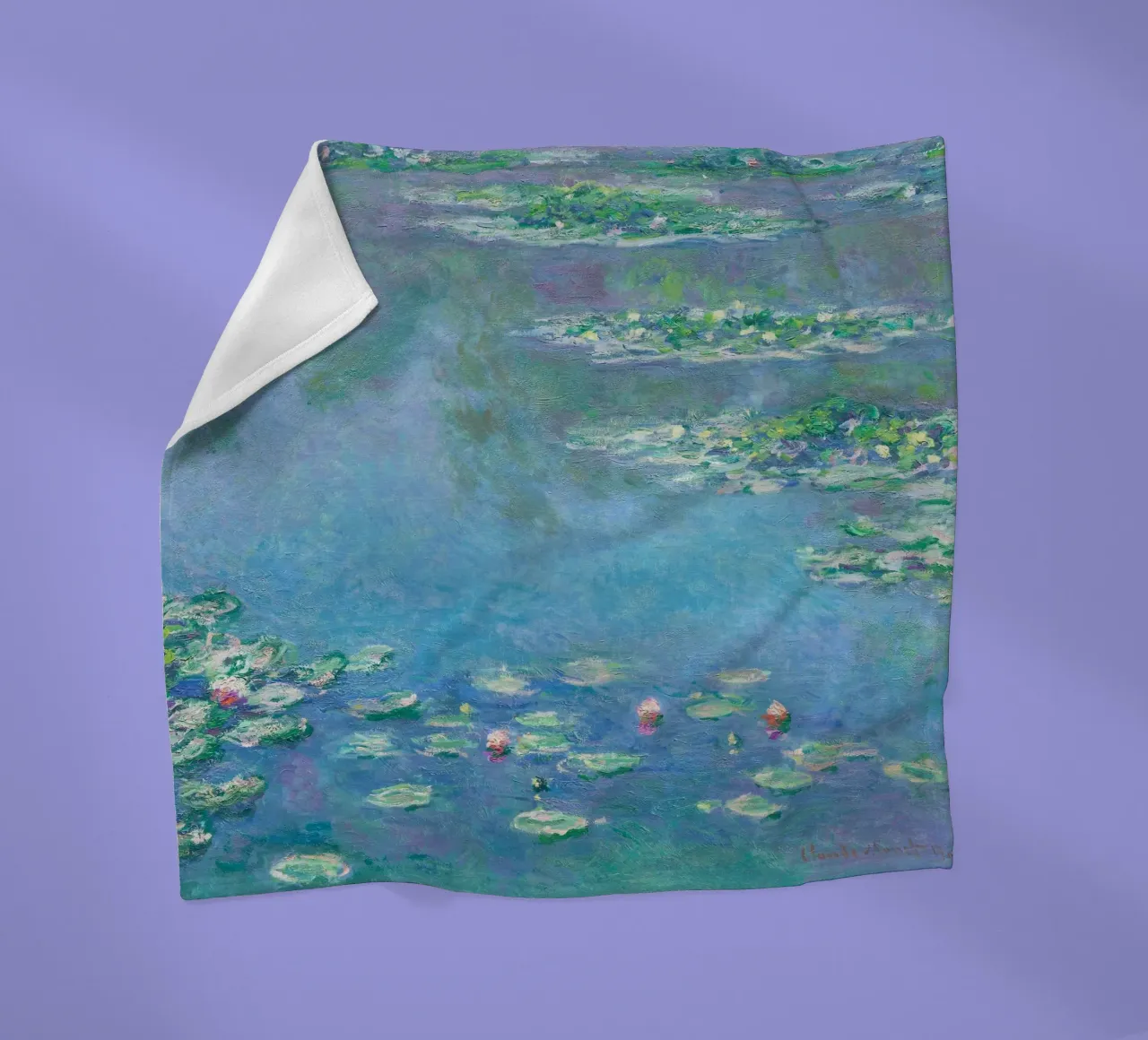 Ninfee di Claude Monet coperta in pile da Venus Art