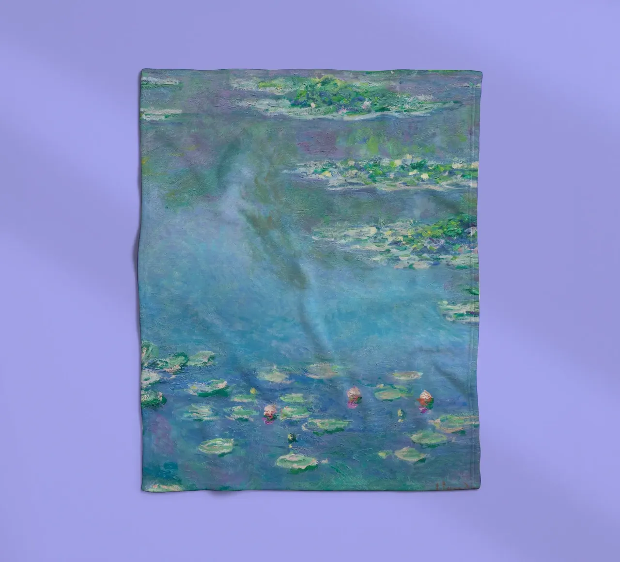 Ninfee di Claude Monet coperta in pile da Venus Art