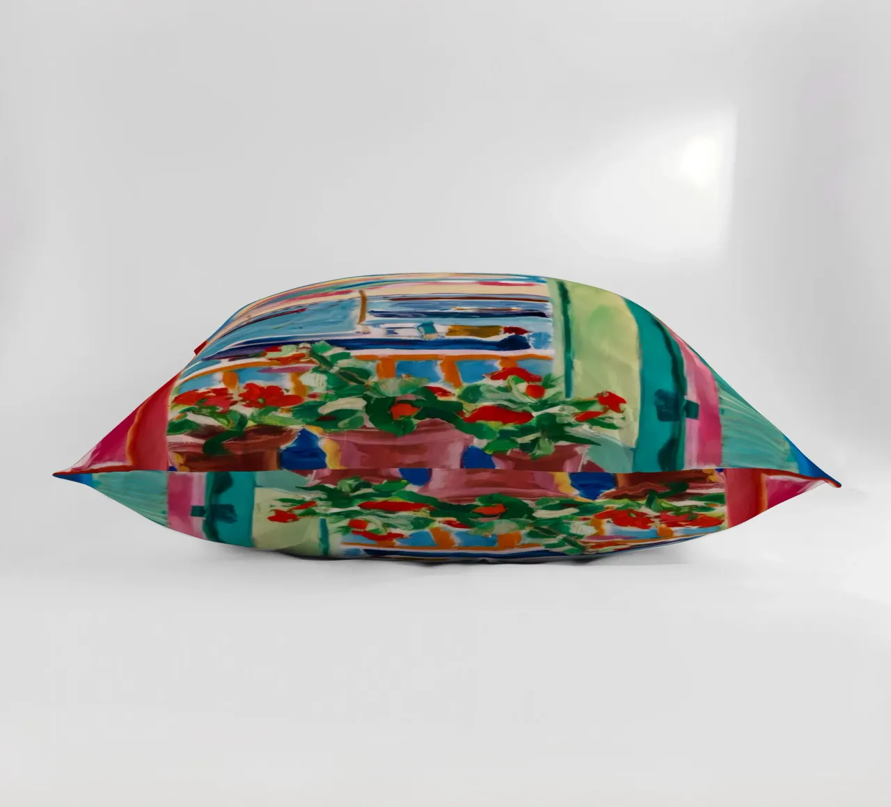 Shutter Harbor Bloom decorative cushion by Lumi Eyes