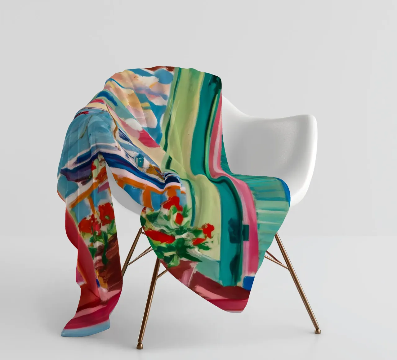 Shutter Harbor Bloom fleece blanket by Lumi Eyes