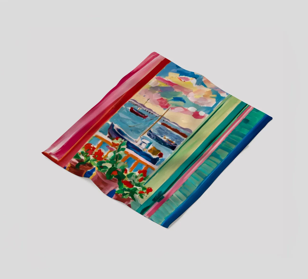Shutter Harbor Bloom fleece blanket by Lumi Eyes