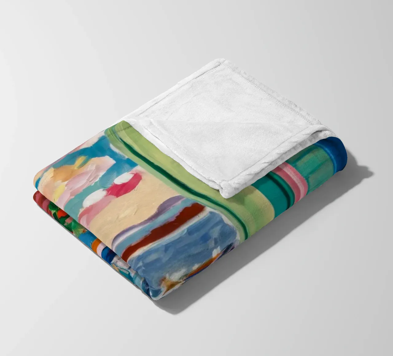 Shutter Harbor Bloom fleece blanket by Lumi Eyes
