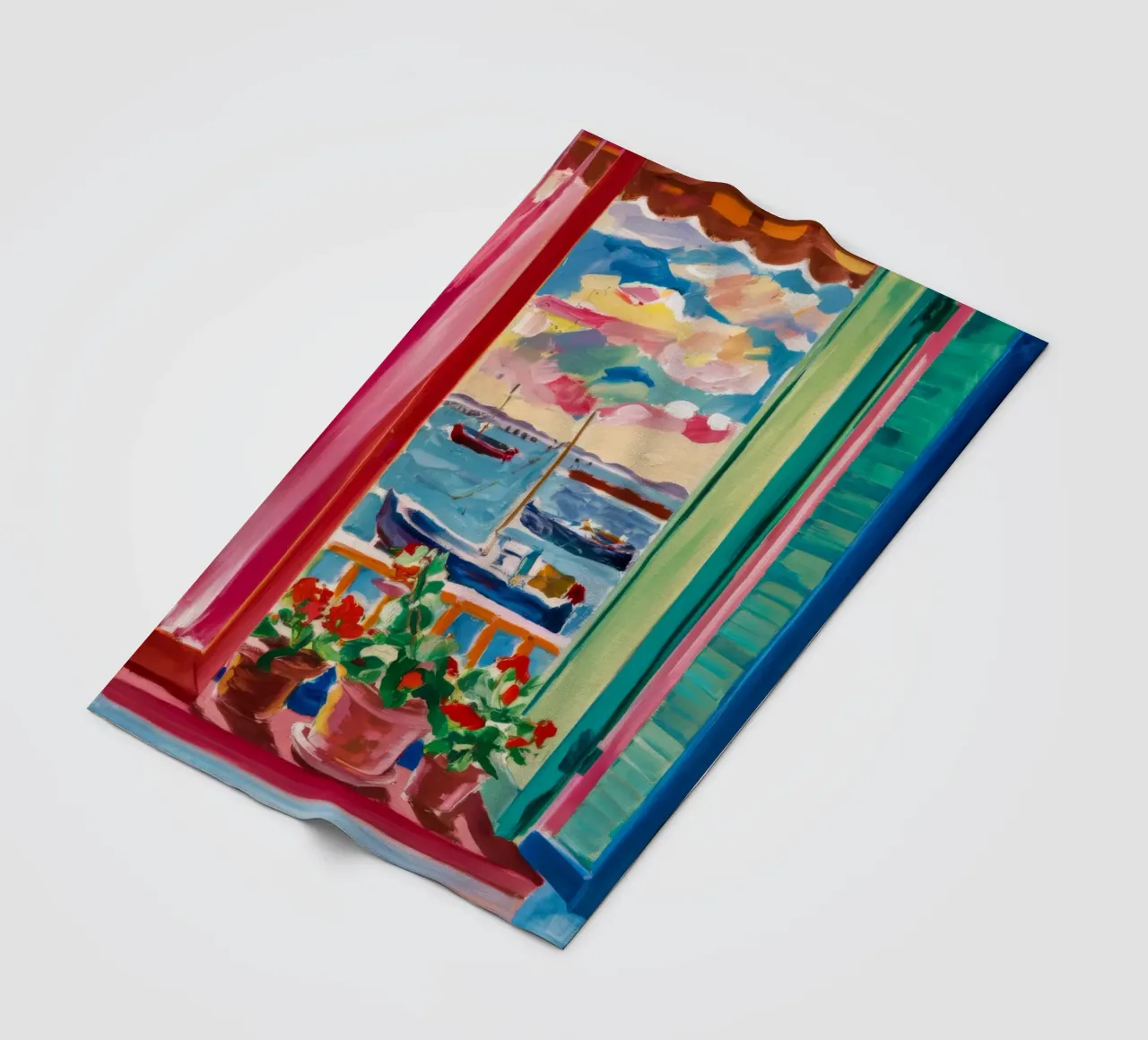 Shutter Harbor Bloom fleece blanket by Lumi Eyes