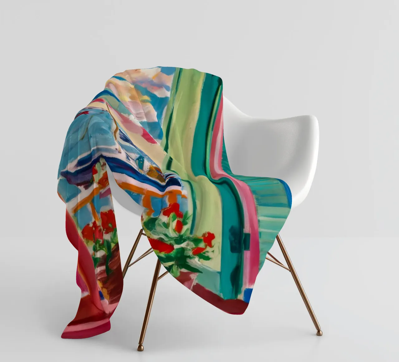 Shutter Harbor Bloom fleece blanket by Lumi Eyes