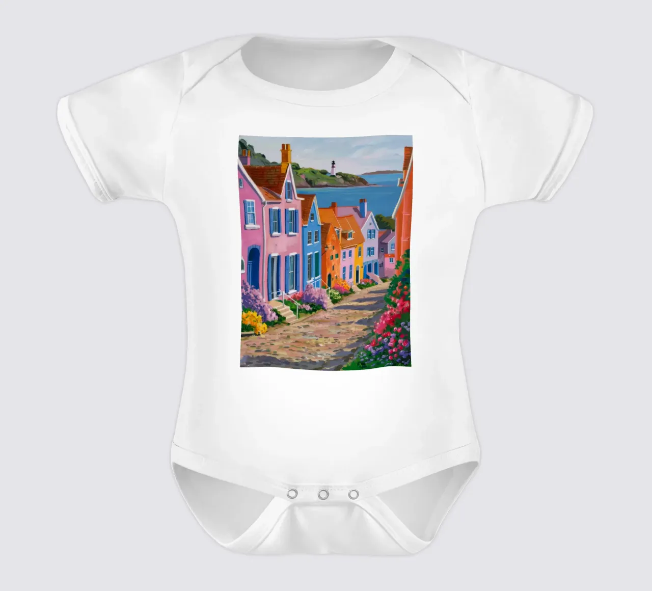 Quaint Harbor Vista body neonato maniche corte da Paez Harmony