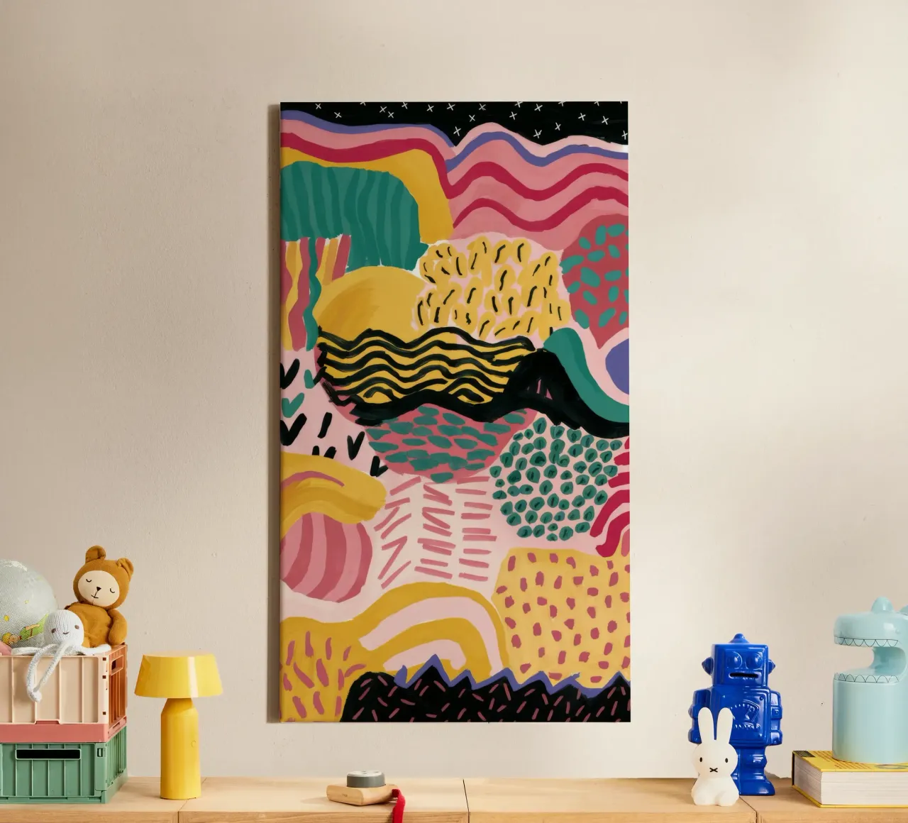 Wave Form Groove canvas by Lumi Eyes
