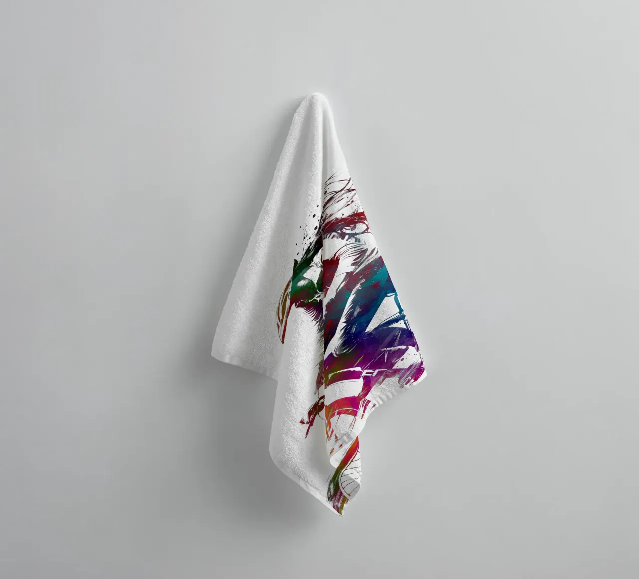 Bike girl sport art white towel by SPORT