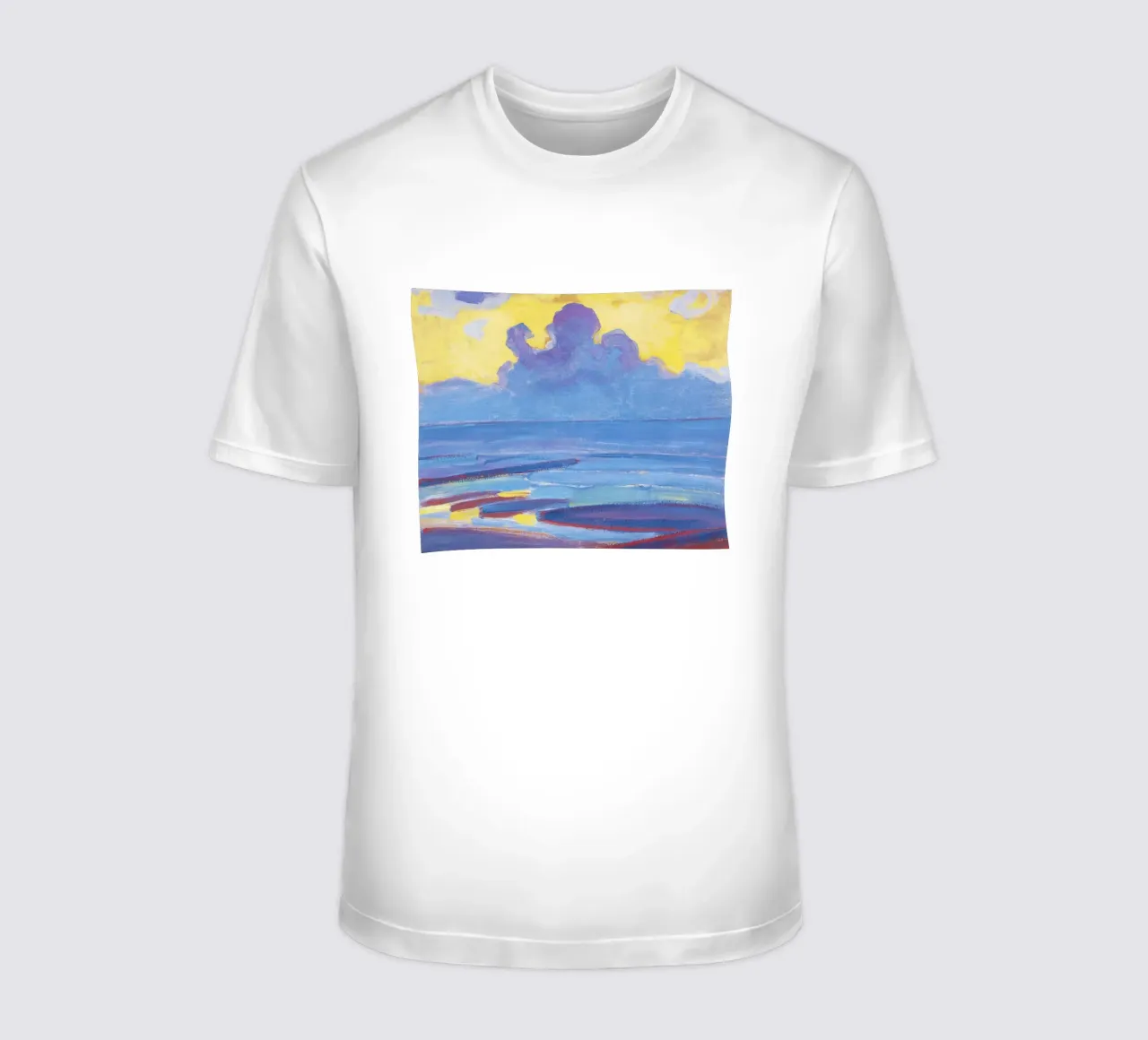 In riva al mare (1909) di Piet Mondrian t-shirt da Venus Art
